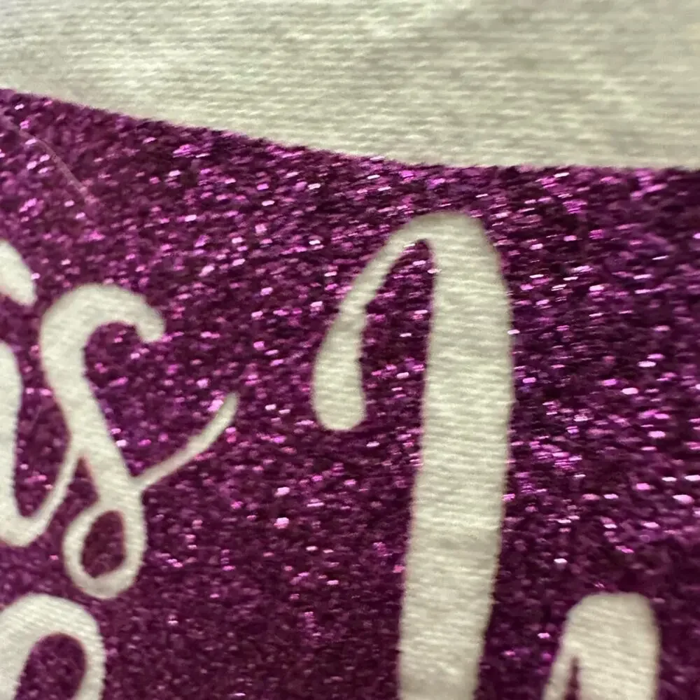 Handmade Custom Flower Sack Towel HTV Purple Cow Home is Where the Herd Is